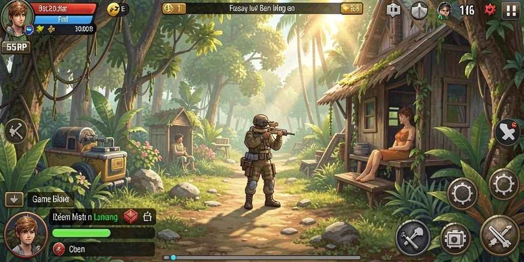 Tampilan gameplay 55RP yang sederhana dan memikat.
