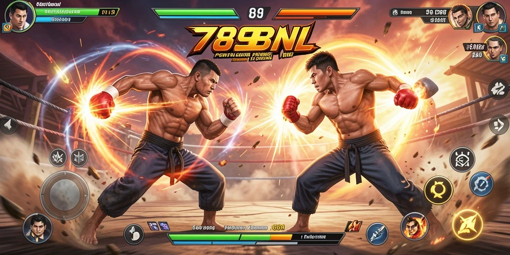 Screenshot utama 789BNL menampilkan pertarungan dinamis dan grafik menawan.