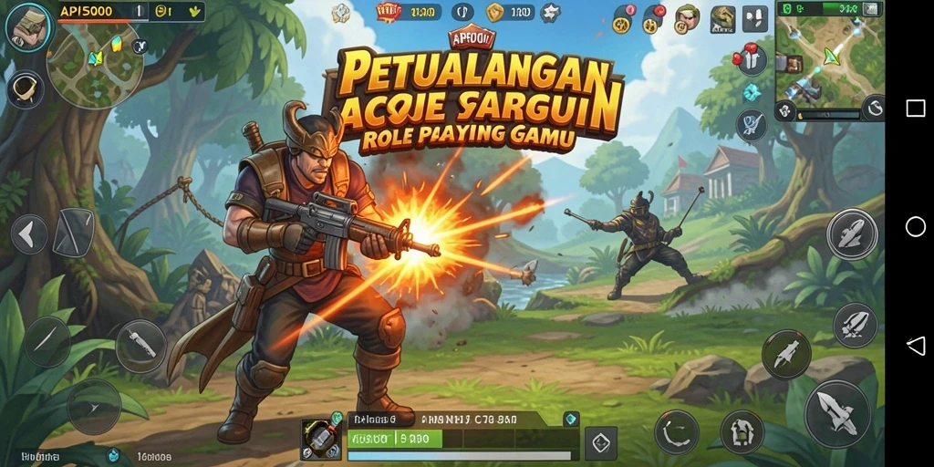 Screenshot menampilkan aksi seru dalam permainan API5000.