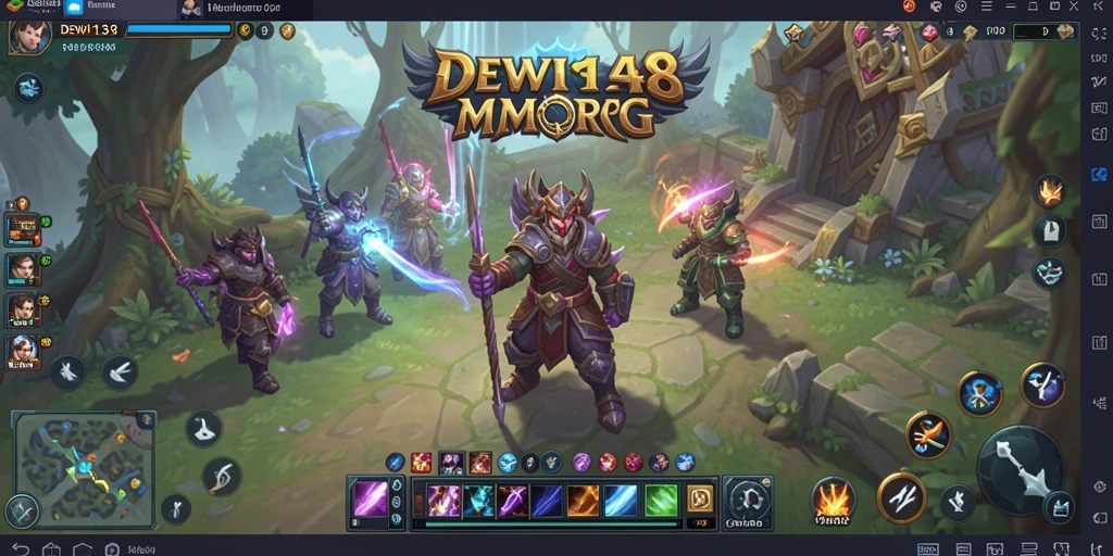 Tangkapan layar DEWI138 menampilkan aksi pertarungan seru dalam dunia MMORPG.