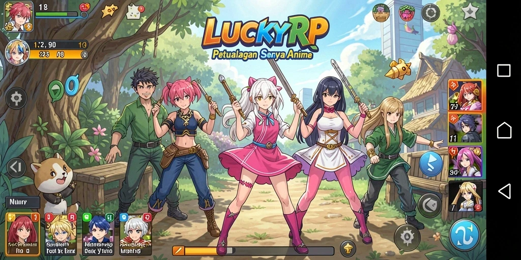 Tampilan gameplay menarik dari LUCKYRP yang penuh aksi.