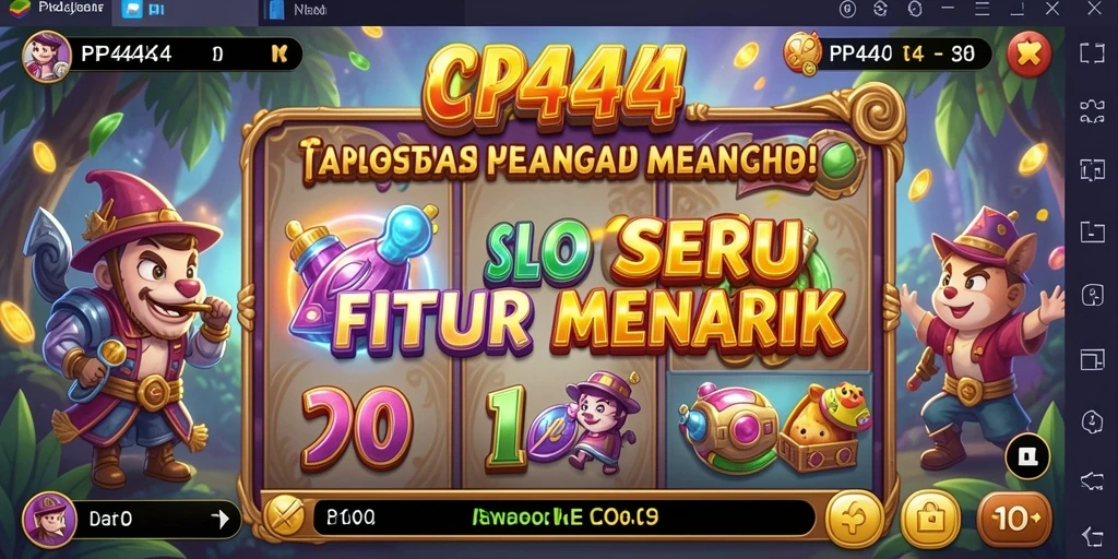 Tampilan gameplay Slot PP444 yang mendebarkan dan penuh warna.