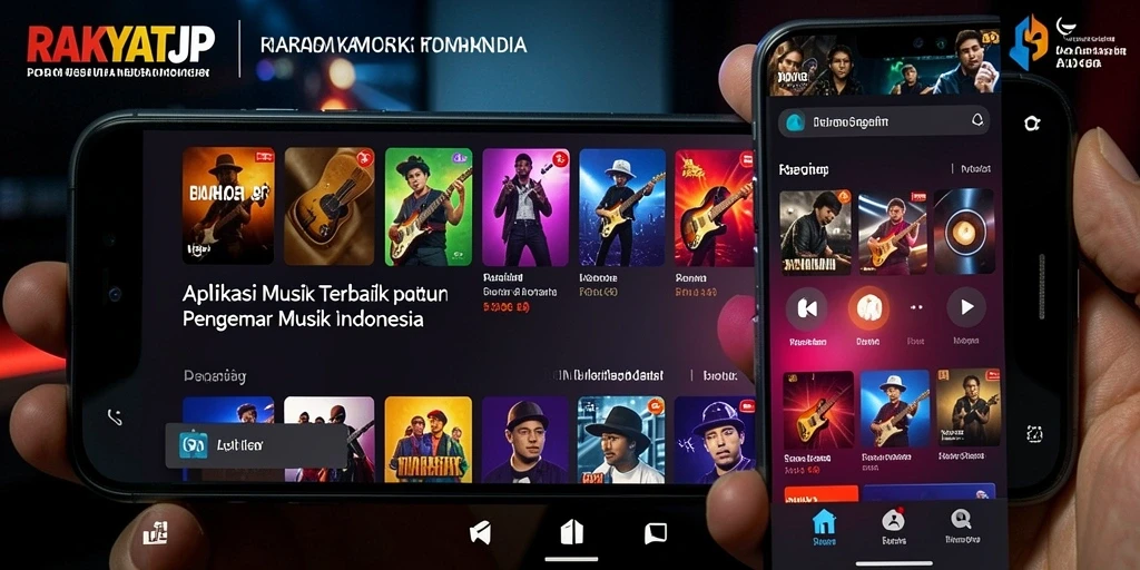 Screenshot utama RAKYATJP menampilkan antarmuka musik yang elegan.