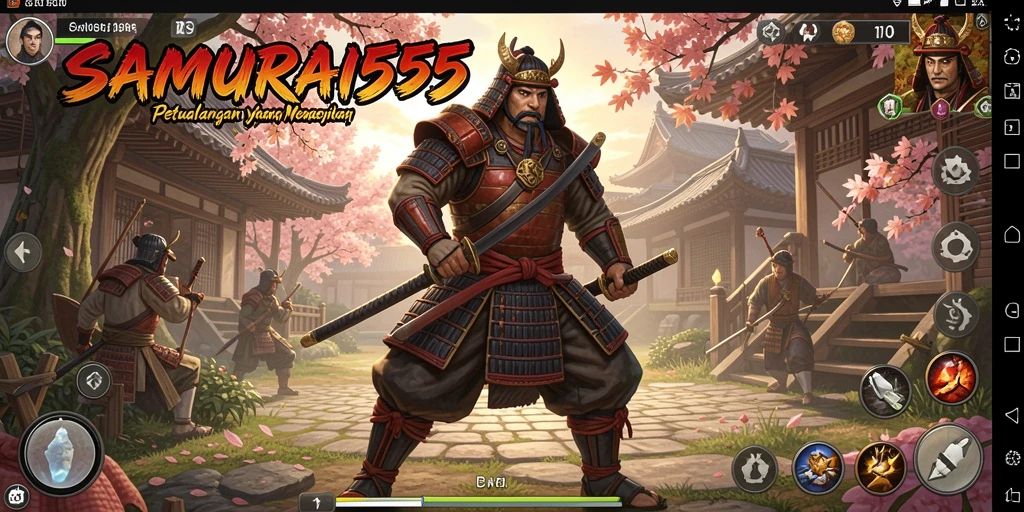 Tampilan dinamis dari permainan SAMURAI555 dengan aksi petualangan samurai.