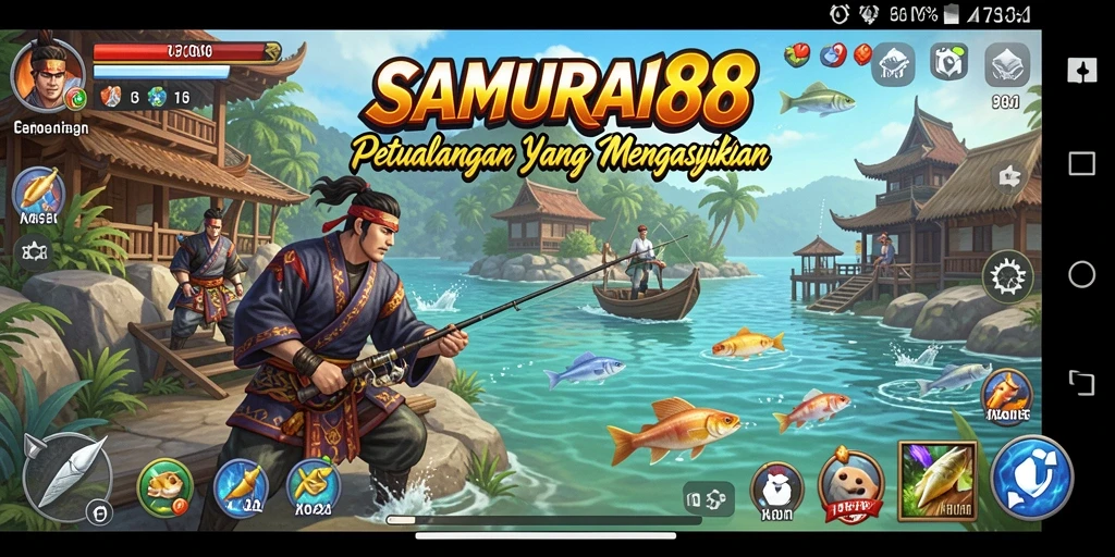 Tangkapan ikan di laut yang indah dan memukau.