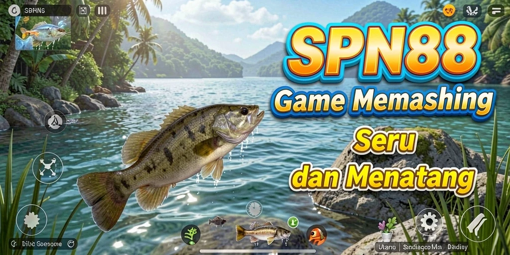 Tampilan dinamis dari gameplay memancing di SPN88 yang sangat menarik.