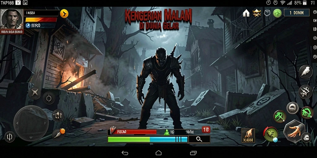 Menampilkan gameplay menakutkan dalam suasana mencekam.
