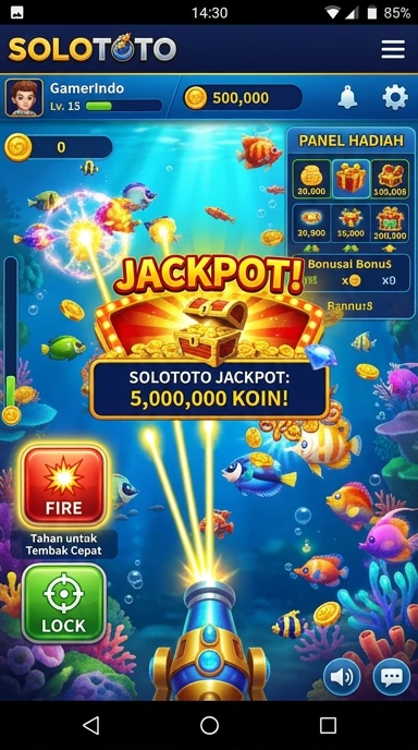 Tampilan antarmuka pengguna solototo yang sederhana dan intuitif.